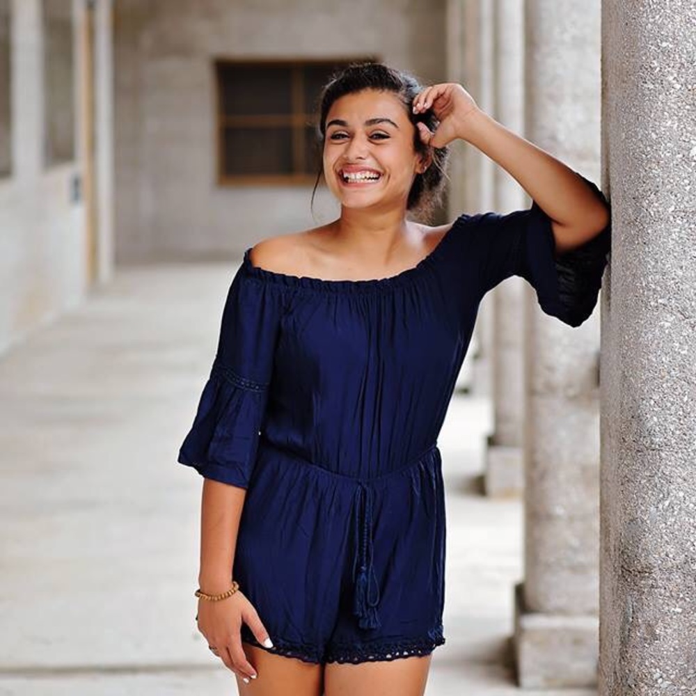 Shein dark blue Romper